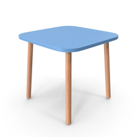 Blue Kids Square Table PNG & PSD Images