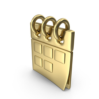 Gold Calendar Icon PNG & PSD Images