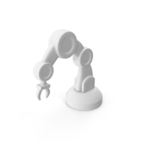 White Robotic Arm Icon PNG & PSD Images
