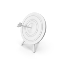 Target With Arrow Icon White PNG & PSD Images