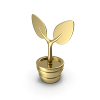 Plant Icon Gold PNG & PSD Images