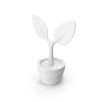 White Plant Icon PNG & PSD Images
