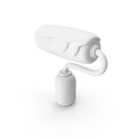 Roller with Paint Icon White PNG & PSD Images