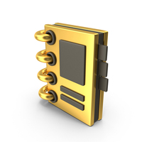 Note Book Icon Gold PNG & PSD Images