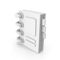 Note Book Icon White PNG & PSD Images