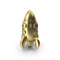 Gold Rocket Icon PNG & PSD Images