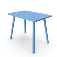 Blue Kids Rectangular Table PNG & PSD Images