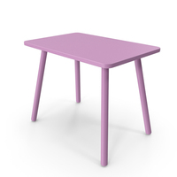 Pink Kid Rectangular Table PNG & PSD Images