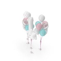 Cloud Balloon Decor For Party PNG & PSD Images