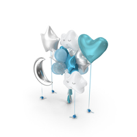 Cloud Balloon Decor For Party PNG & PSD Images