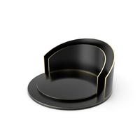 Black And Gold Podium With Illuminated Rings PNG & PSD Images