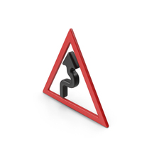 Winding Road Sign PNG & PSD Images