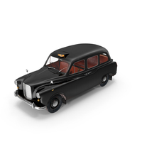 Vintage London Taxi Cab FX4 PNG & PSD Images