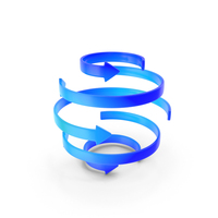 Circular Opposite Arrow Glowing Icon PNG & PSD Images