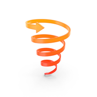 Tornado Arrow Glowing Icon PNG & PSD Images