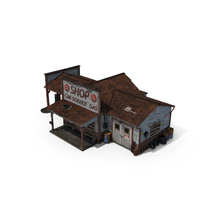 Abandoned Gas station Route 66 PNG & PSD Images