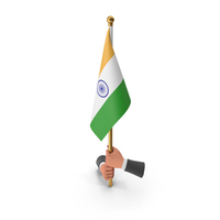 Two Hand Hold India Cloth Flag PNG & PSD Images