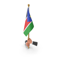 Two Hand Hold South Sudan Cloth Flag PNG & PSD Images