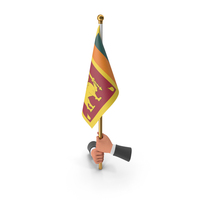 Two Hand Hold Sri Lanka Cloth Flag PNG & PSD Images