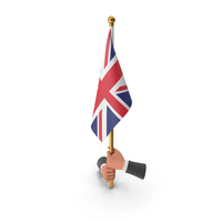 Two Hand Hold United Kingdom Cloth Flag PNG & PSD Images