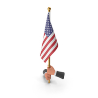 Two Hand Hold United States Cloth Flag PNG & PSD Images