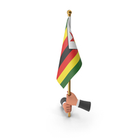 Two Hand Hold Zimbabwe Cloth Flag PNG & PSD Images
