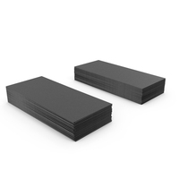 Business Cards Straight Corner Blank Black PNG & PSD Images