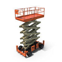 JLG Scissor Lift Working Position PNG & PSD Images