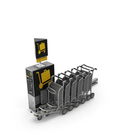 Luggage Trolley Kiosk Dirty PNG & PSD Images