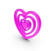 Heart Shape Lines Symbol PNG & PSD Images