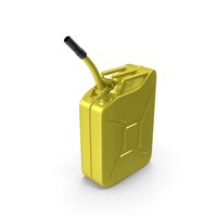 Yellow Jerry Fuel Can With Flexible Spout PNG & PSD Images