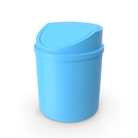Blue Waste Bin With Lid Closed PNG & PSD Images