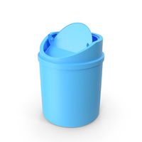 Blue Waste Bin With Lid Inverted PNG & PSD Images