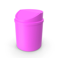 Pink Waste Bin With Lid Closed PNG & PSD Images