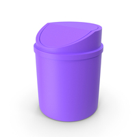 Violet Waste Bin With Lid Closed PNG & PSD Images