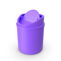 Violet Waste Bin With Lid Inverted PNG & PSD Images