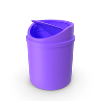 Violet Waste Bin With Lid Open Behind PNG & PSD Images