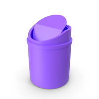 Violet Waste Bin With Lid Open In Front PNG & PSD Images