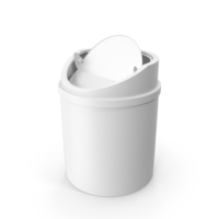 White Waste Bin With Lid Inverted PNG & PSD Images
