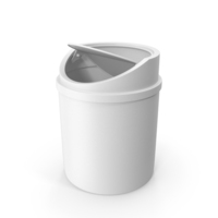 White Waste Bin With Lid Open Behind PNG & PSD Images