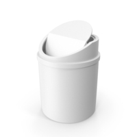 White Waste Bin With Lid Open In Front PNG & PSD Images