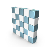 Vertical Set Of Blue And White Cubes PNG & PSD Images