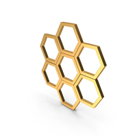 Gold Honeycomb Icon PNG & PSD Images