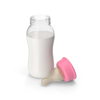 Baby Bottle With Milk Opened PNG & PSD Images