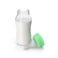Baby Feeding Bottle With Milk PNG & PSD Images