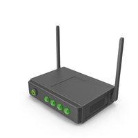 Cartoon Black Wireless Router PNG & PSD Images