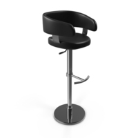Black Leather Bar Stool PNG & PSD Images