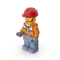 Lego Mini Figure Male Worker PNG & PSD Images