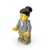 Lego Mini Figure Female PNG & PSD Images