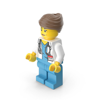 Lego Minifigure Female Doctor PNG & PSD Images